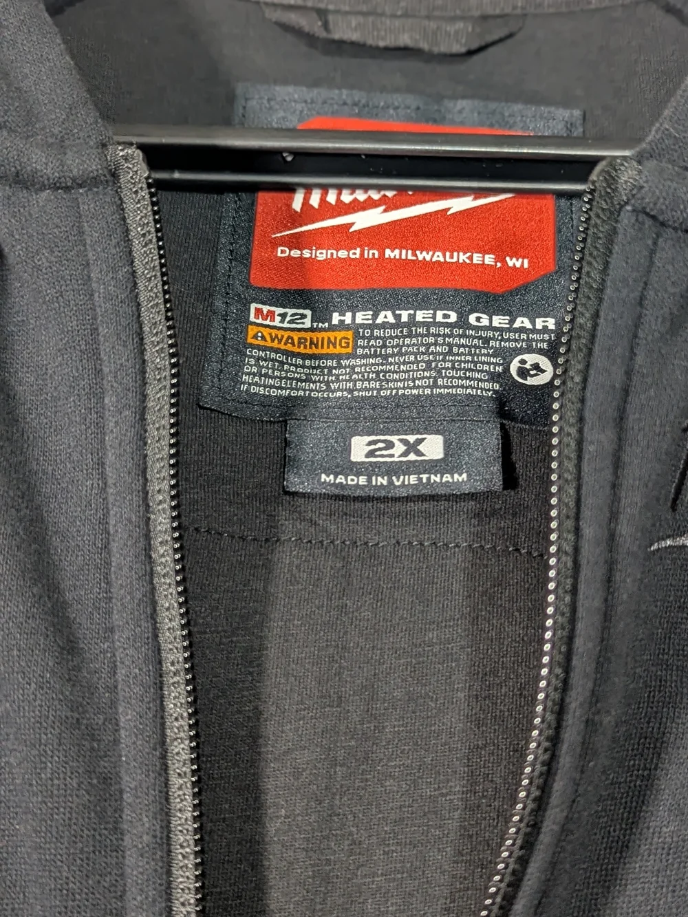 Milwaukee M12 Heated Hoodie Jacket 2X Black Full Zip w/ Battery & Charger NEW